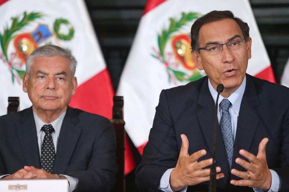 El primer ministro, César Villanueva, aseguró que confía en la transparencia del presidente Martín Vizcarra. (Foto: GEC)