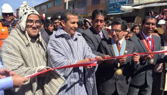 Ollanta Humala participó de la inauguración de la carretera La Oroya – Huayre de 72.1 kilómetros, en Junín. (Andina)