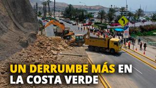 Costa Verde: Derrumbe en acantilado causó pánico y congestión vehicular [VIDEO]