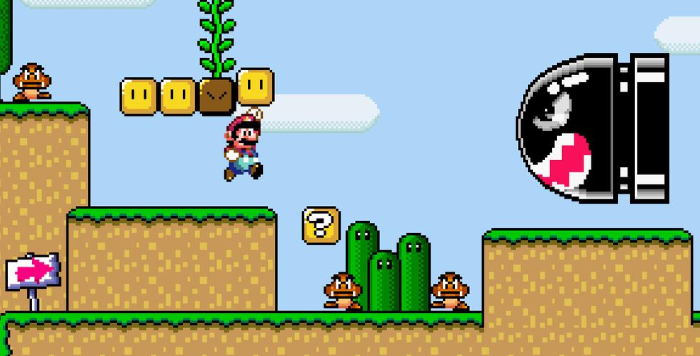 'Super Mario World' fue un juego lanzado en 1990 y que de inmediato agradó a millones de personas. Y es que la historia del fontanero 'Mario' y su hermano 'Luigi' para rescatar a la princesa 'Peach' es un clásico de los videojuegos. (Nintendo)