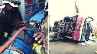 La Victoria: choque de buses deja al menos 12 heridos
