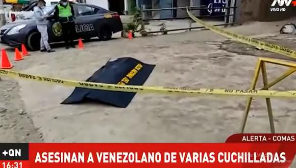 Hallan el cuerpo de un hombre en plena avenida Trapiche, en Comas. (Foto: ATV+)
