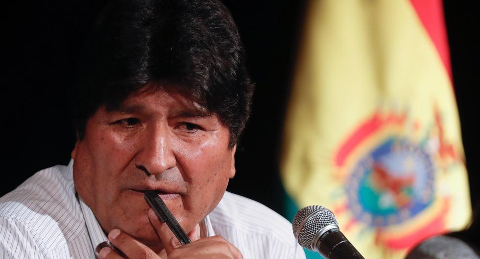 El expresidente de Bolivia, Evo Morales, durante una rueda de prensa el martes en la Ciudad de Buenos Aires. (EFE/Juan Ignacio Roncoroni).