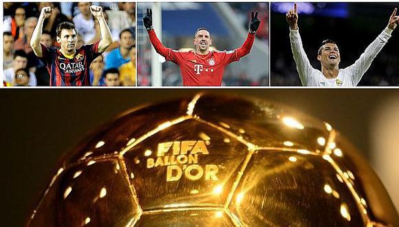 Messi, Ribery y Cristiano Ronaldo en la terna final para el Balón de Oro. (Agencias/Perú21)