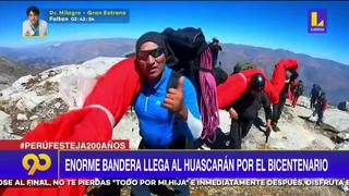 La bandera peruana más grande del mundo llega al Huascarán por el Bicentenario de la Independencia