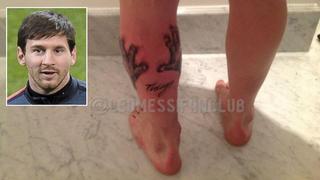 Lionel Messi se tatuó las manos de su hijo