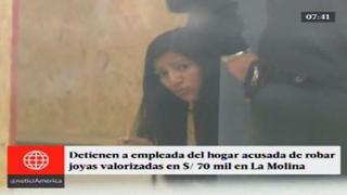 La Molina: Detienen a trabajadora del hogar por robar S/70,000 en joyas [VIDEO]