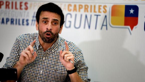 Opositor venezolano Henrique Capriles impedido para ser candidato presidencial