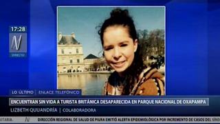 Pasco: recuperan restos de turista británica desaparecida en parque Yanachaga Chemillén de Oxapampa