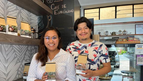 Catia Ari y Julio Torres, comprometidos cada vez más con el cafe peruano. (Foto: Esther Vargas)