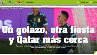“Qatar más cerca”: prensa de Argentina celebra así su triunfo sobre Perú [FOTOS]