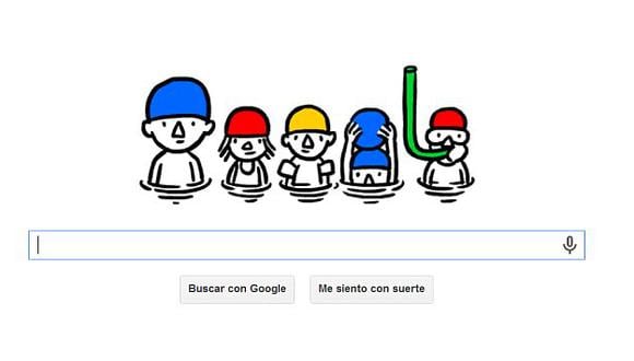 Google le dedica al solsticio de verano un refrescante ‘doodle’. (Internet)