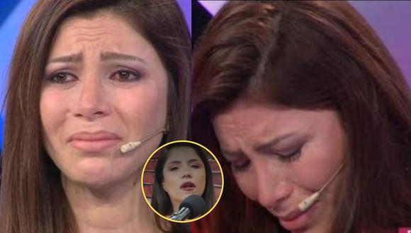 Milena Zárate habría fingido sus láfrimas en televisión, según la periodista Katty Villalobos. (Foto: Latina / YouTube)