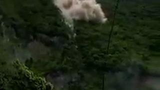 Deslizamiento de un cerro arrasó con 4 viviendas en Cajamarca [VIDEO] 