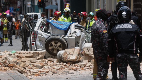 Un peruano falleció en el sismo de Ecuador. (Foto: FERNANDO MACHADO / AFP)