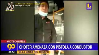 Conductor amenaza con arma a otro chofer tras choque en Villa María del Triunfo