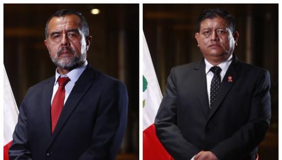 El ministro Walter Ayala (derecha) se refirió a la situación de su colega de Trabajo y Promoción del Empleo, Iber Maraví (izquierda) (Foto: PCM)