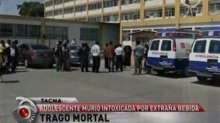 Tacna: Colegiala murió tras ingerir extraña bebida alcohólica