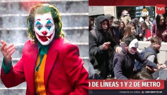 En Chile, personas lucieron máscaras del Joker para protestar contra alza de precios en los pasajes del Metro. | Composición
