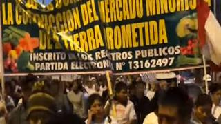 Comerciantes marchan para exigir construcción de mercado 'Tierra Prometida'