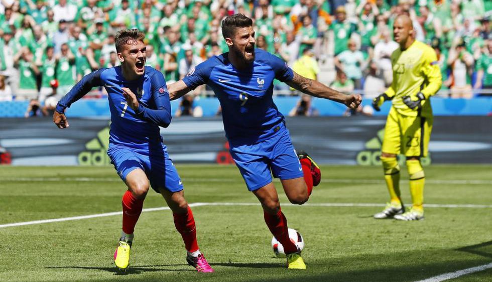 Francia venció 2-1 a Irlanda y clasificó a los cuartos de final de la Eurocopa 2016. (Reuters)