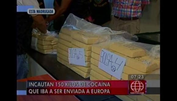 Policía Antidrogas decomisó más de 150 kilos de cocaína en el Rímac. (Captura de TV)