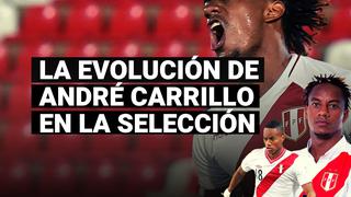 André Carrillo y su evolución futbolística con la selección peruana