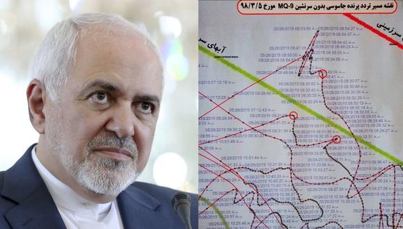 Irán informa de incidente anterior con "dron espía" a fines de mayo. (AP / Twitter @JZarif)