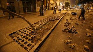 Tía María: Treinta manifestantes pasaron a la Fiscalía por destrozos en Centro de Lima