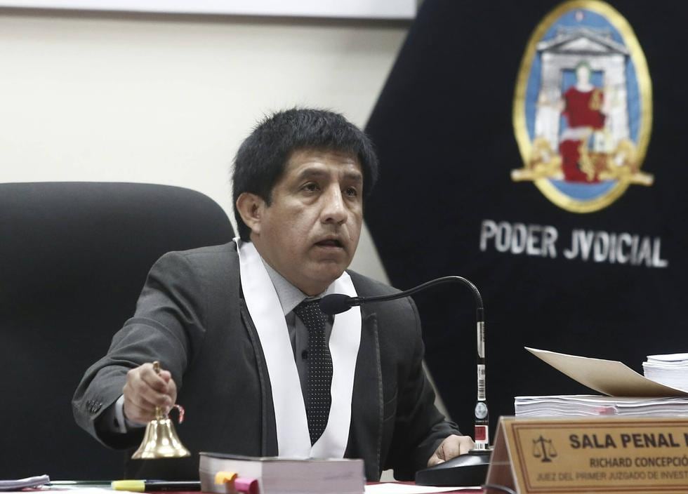 Juez Richard Concepción Carhuancho dirige la audiencia. (Geraldo Caso)