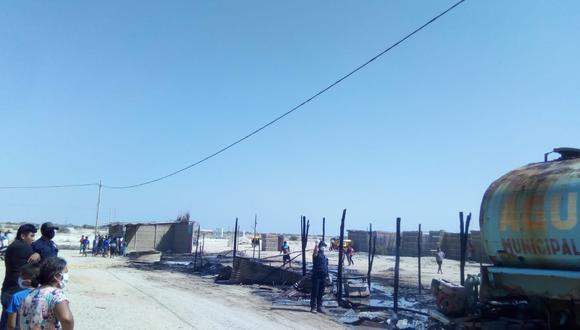 Incendio destruyó 10 precarias viviendas en La unión, Piura. (Foto: GEC)
