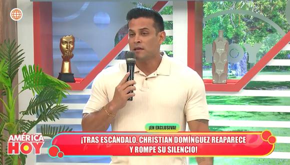 Christian Domínguez respondió por sus infidelidades en América Hoy. (Foto: captura)