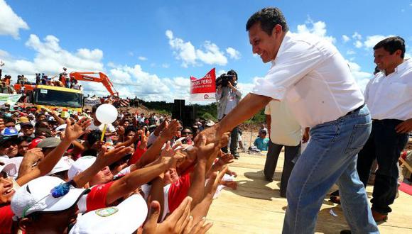 Ollanta Humala inauguró las obras en Yurimaguas. (Andina)