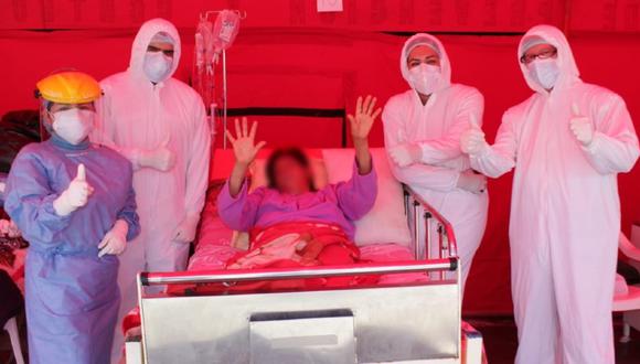 Chimbote: mujer que sufrió traumatismo encefalocraneano en accidente derrotó al COVID-19 (Foto: Diresa: Áncash)
