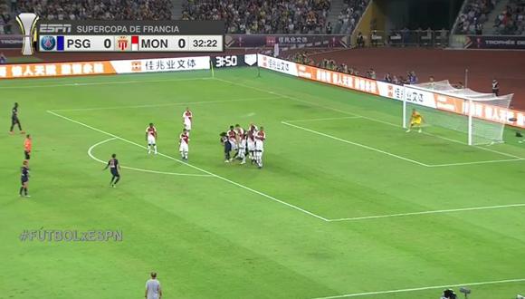Ángel Di María abrió el marcador en China (Captura y video: ESPN).