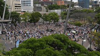 Baja el número de manifestantes convocados por Juan Guaidó en Venezuela [FOTOS]