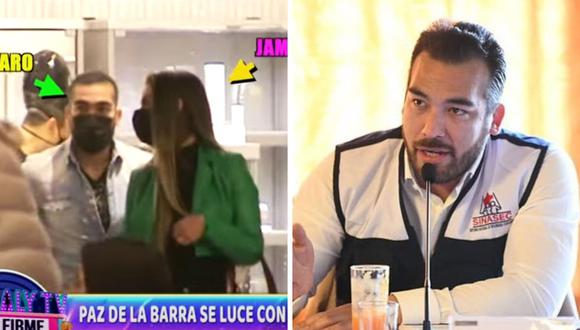 Álvaro Paz de la Barra se luce con Jamila Dahabreh meses después que calificara como chisme su presunto romance. (Foto: captura ATV / Instagram)