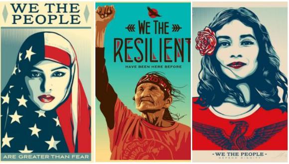 Estos son los carteles creados por artistas para la ‘Marcha de las mujeres’ contra Donald Trump. (Composición)