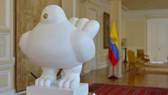 Obra de Fernando Botero para Colombia se llama 'La Paloma de la paz'. (USI)