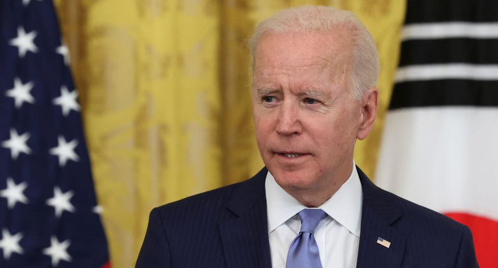 El presidente de Estados Unidos, Joe Biden, habla durante una conferencia en Washington, el 21 de mayo de 2021. (REUTERS/Jonathan Ernst).