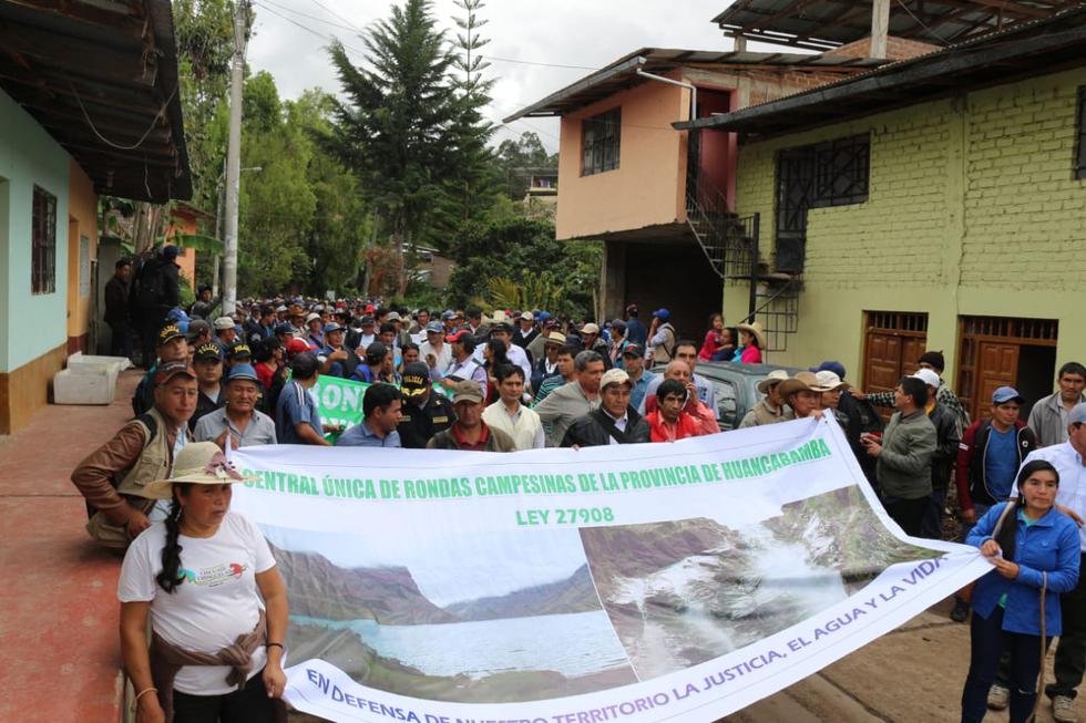 Pobladores de Huancabamba protestan contra actividad minera