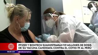 Pfizer y BioNTech suministrarán 9.9 millones de dosis de su vacuna contra el coronavirus