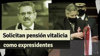 Manuel Merino y Francisco Sagasti solicitan al Congreso que se les otorgue pensión vitalicia de expresidentes