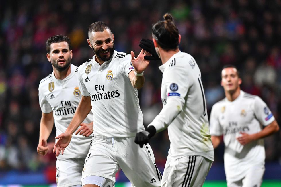 Real Madrid goleó 5-0 a Viktoria Plzeň por la Champions. (AFP)
