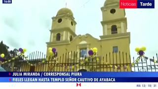 Peregrinos llegan al templo del Señor Cautivo de Ayabaca en Piura