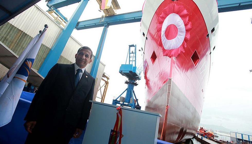 Ollanta Humala participó en botadura de buque peruano en España. (Presidencia del Perú)