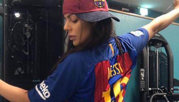 Suzy Cortez no deja de pensar en Lionel Messi y Barcelona, ni en Cancún.