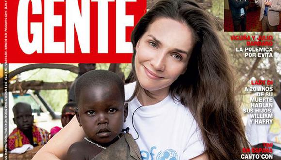 Natalia Oreiro sufre criticas por publicar en la revista 'Gente' su trabajo como Embajadora de Unicef. (Gente)