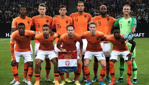 Selección de Países Bajos en las Eliminatorias de la Euro 2020 (Foto: AFP).