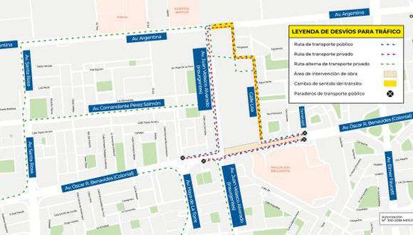 A partir del domingo 26 de mayo, la Sociedad Concesionaria Metro de Lima Línea 2 S.A. ejecutará el plan de desvío de tránsito vehicular. (Foto: AATE)